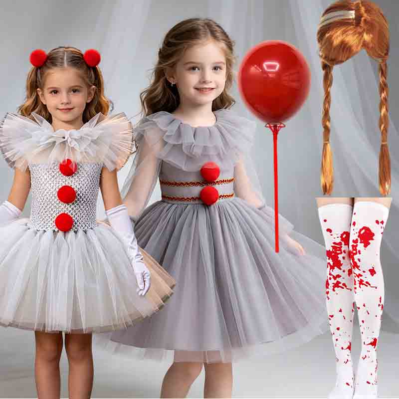 Baby Tutu Skirt - Costume da Clown Malvagio di Halloween