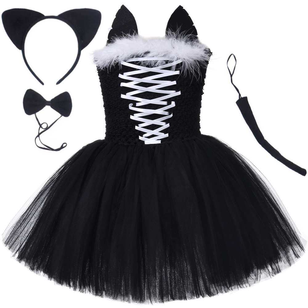 Baby Tutu Skirt - Costume da Gatto Nero con Tutù