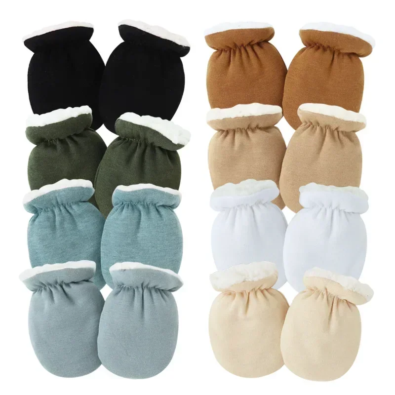 Baby Mittens Scratch - Guanti da neonato in lana calda