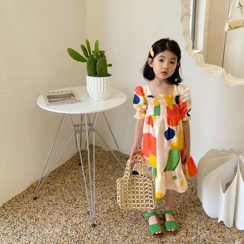 Baby Clothing Drawing - Vestito da bambina con effetto stropicciato
