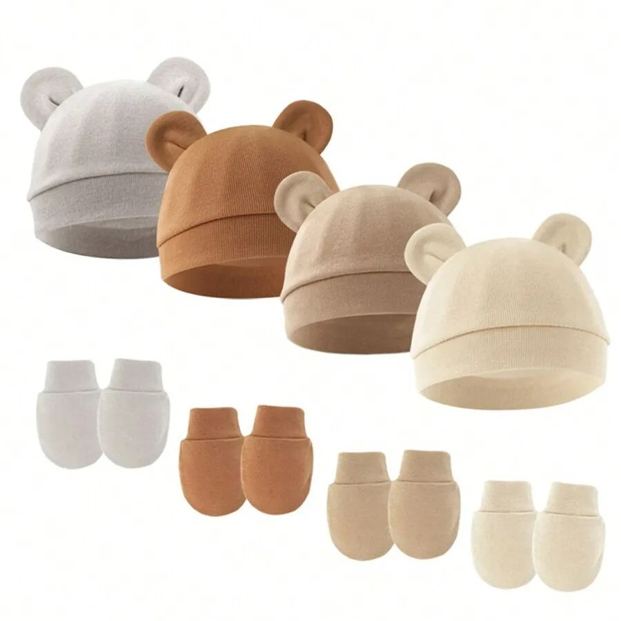 Baby Mittens Scratch - Guanti per cappello da bambina Set