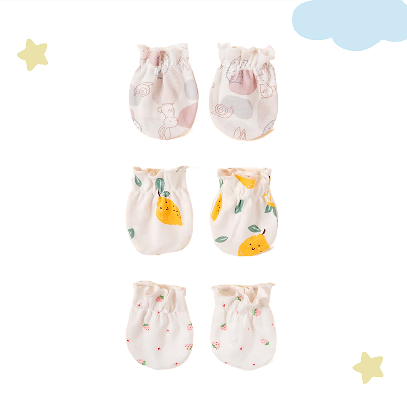 Baby Mittens Scratch - 3 paia di guanti antigraffio per