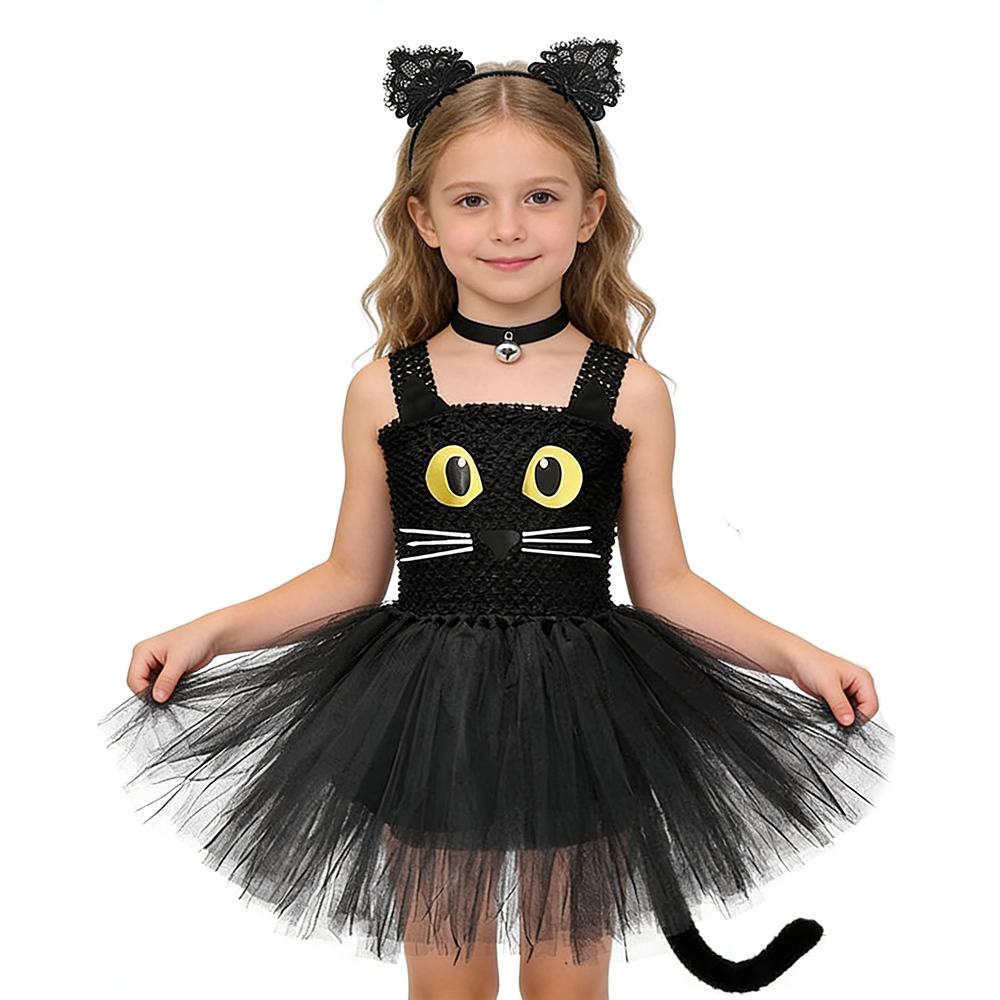 Baby Tutu Skirt - Abito tutù da gatto nero per
