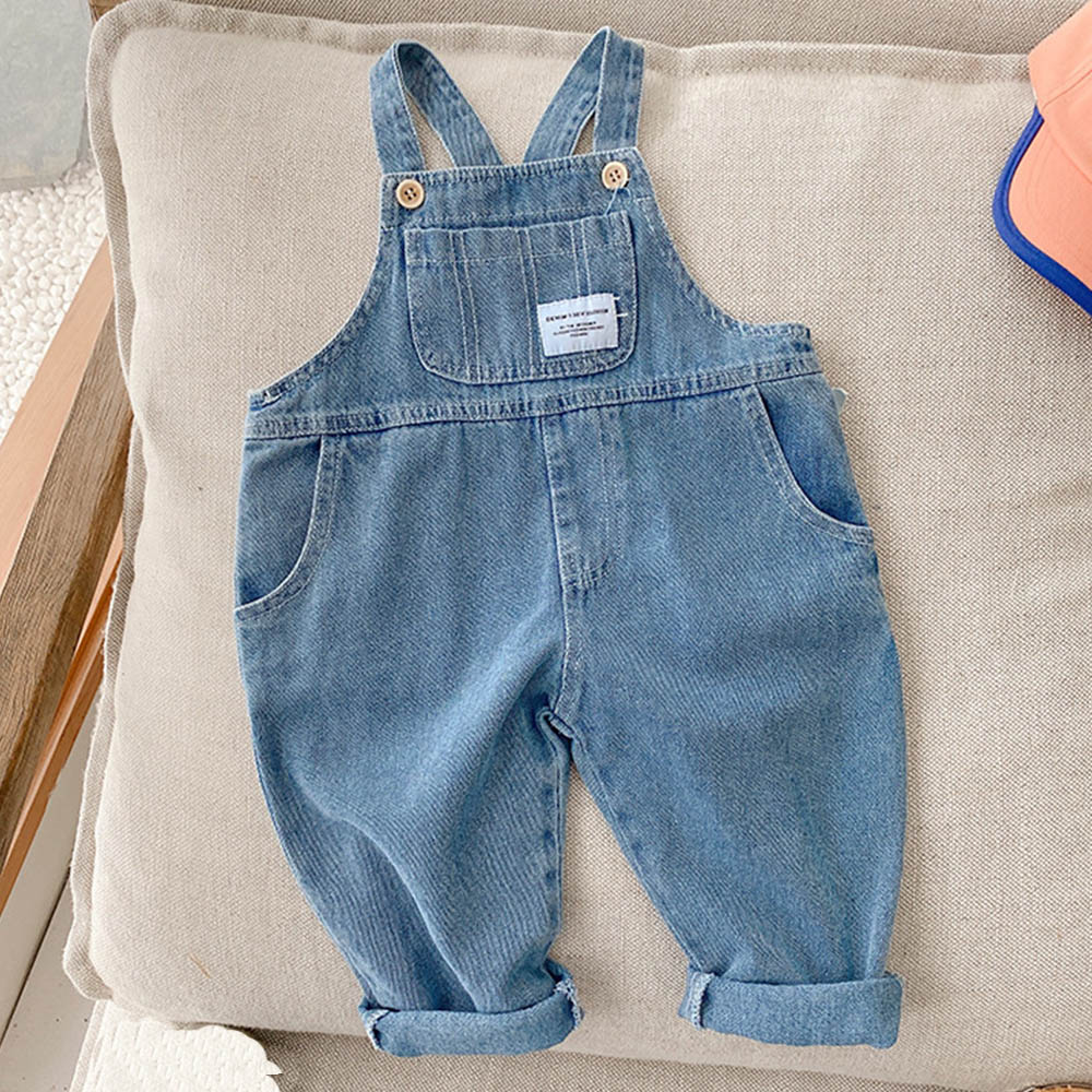 Baby Clothing Boutique - Ragazze tuta blu Denim tinta unita