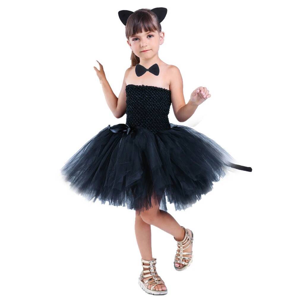 Baby Tutu Skirt - Grazioso Vestito Tutu Gatto Nero per