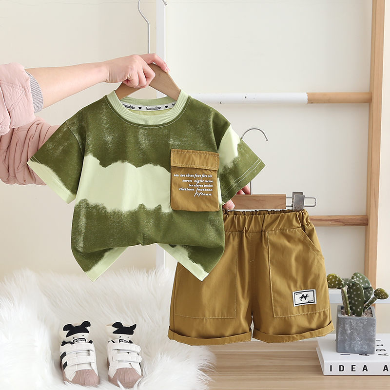 Baby Clothing Drawing - Nuovi neonati maschi vestiti estivi cotone