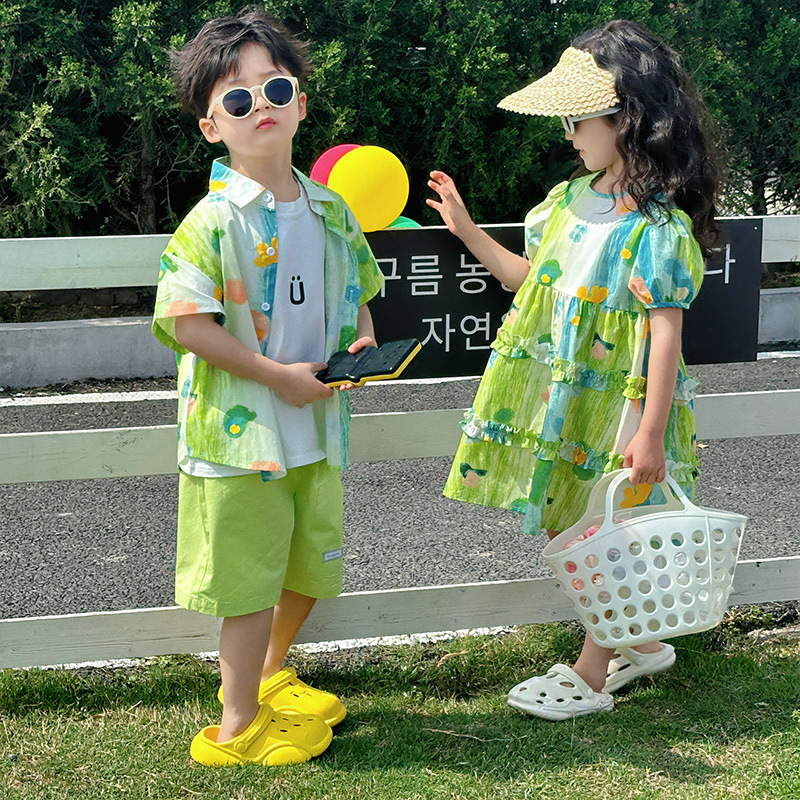 Baby Clothing Drawing - Fratello Sorella Abiti divertenti abbinati Vestiti
