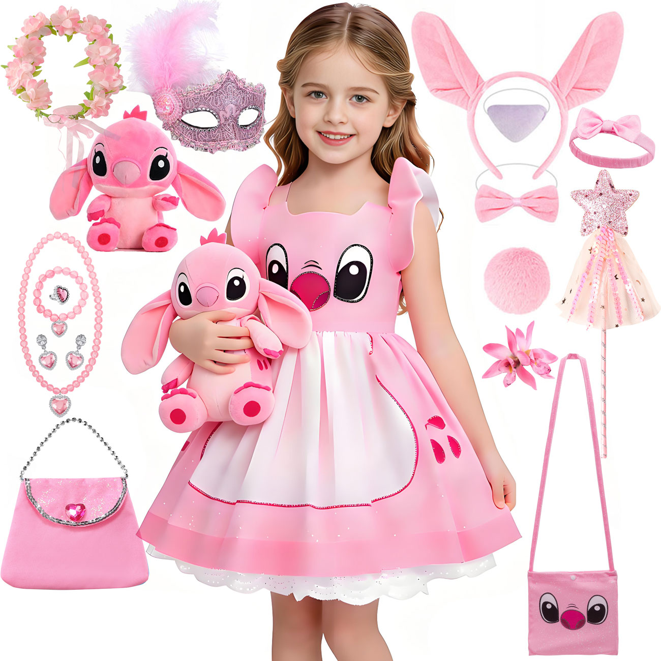 Baby Tutu Skirt - Abito da principessa rosa Disney Lilo